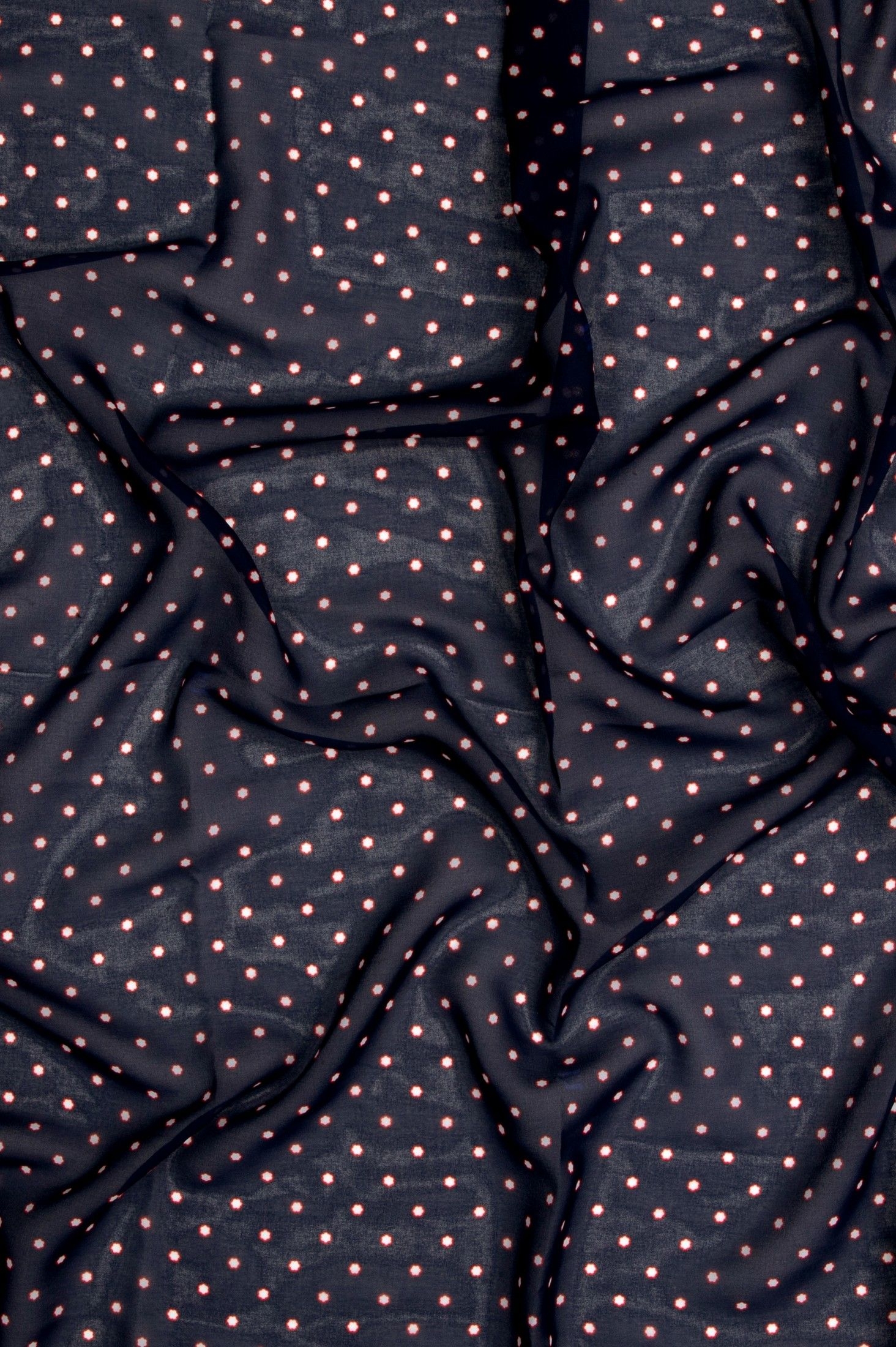 CHIFFON SCARF - FLORAL DOT BLUE ' - ' ΑΞΕΣΟΥΑΡ