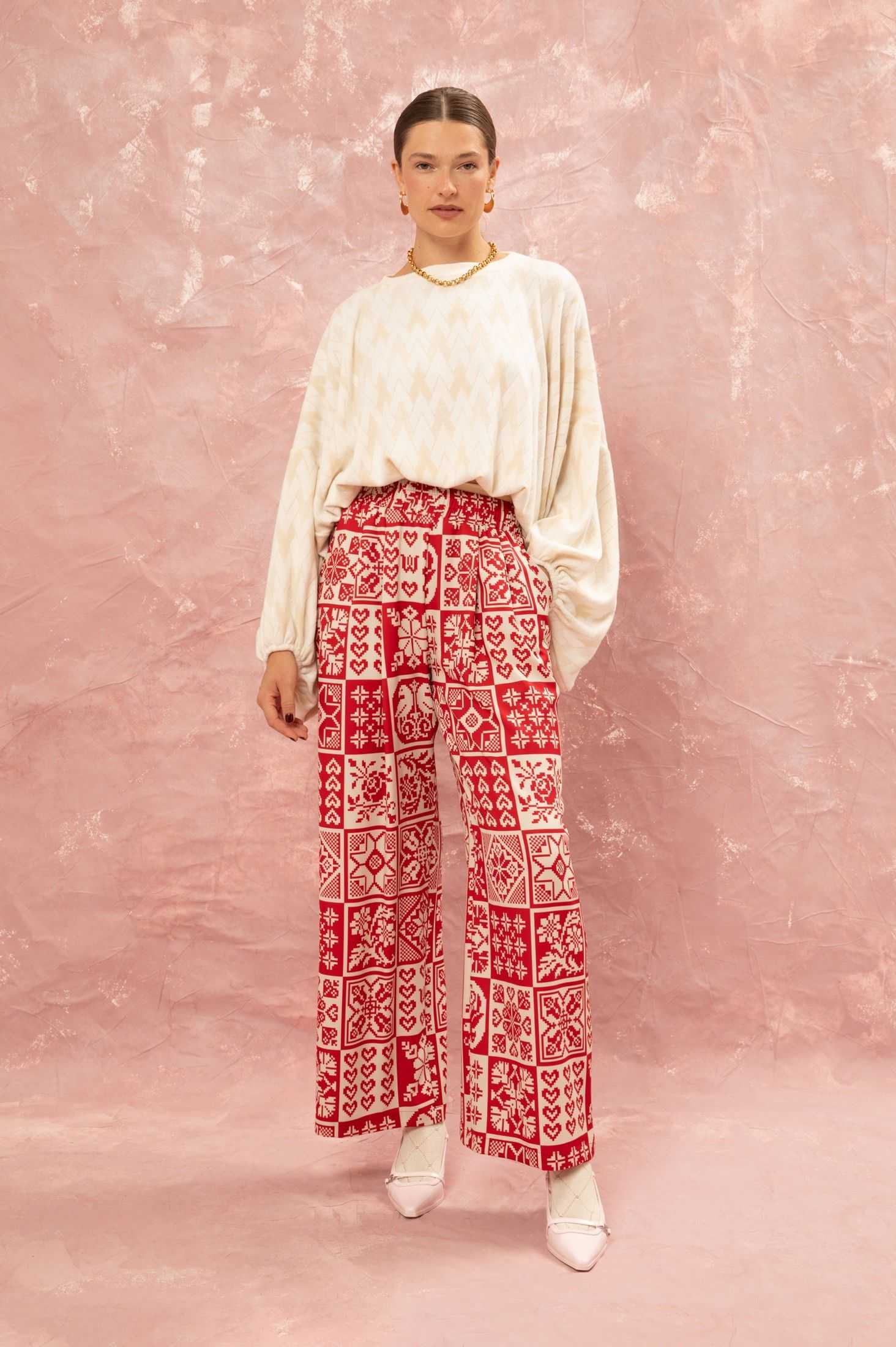 ELASTICATED-WAIST PANTS - KOUVERTA