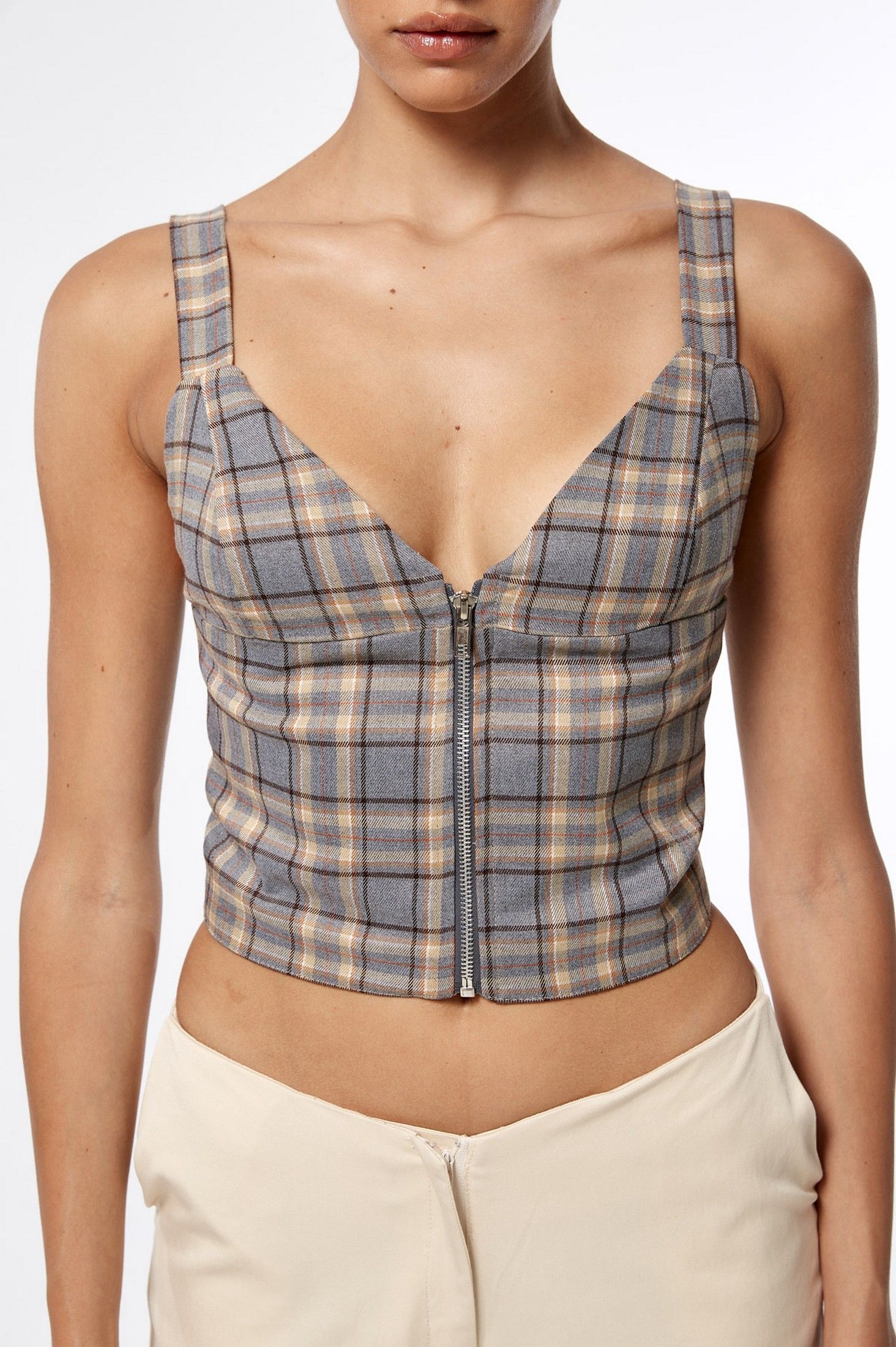 PLAID FUSION CORSET ' - ' ΤΟΠ