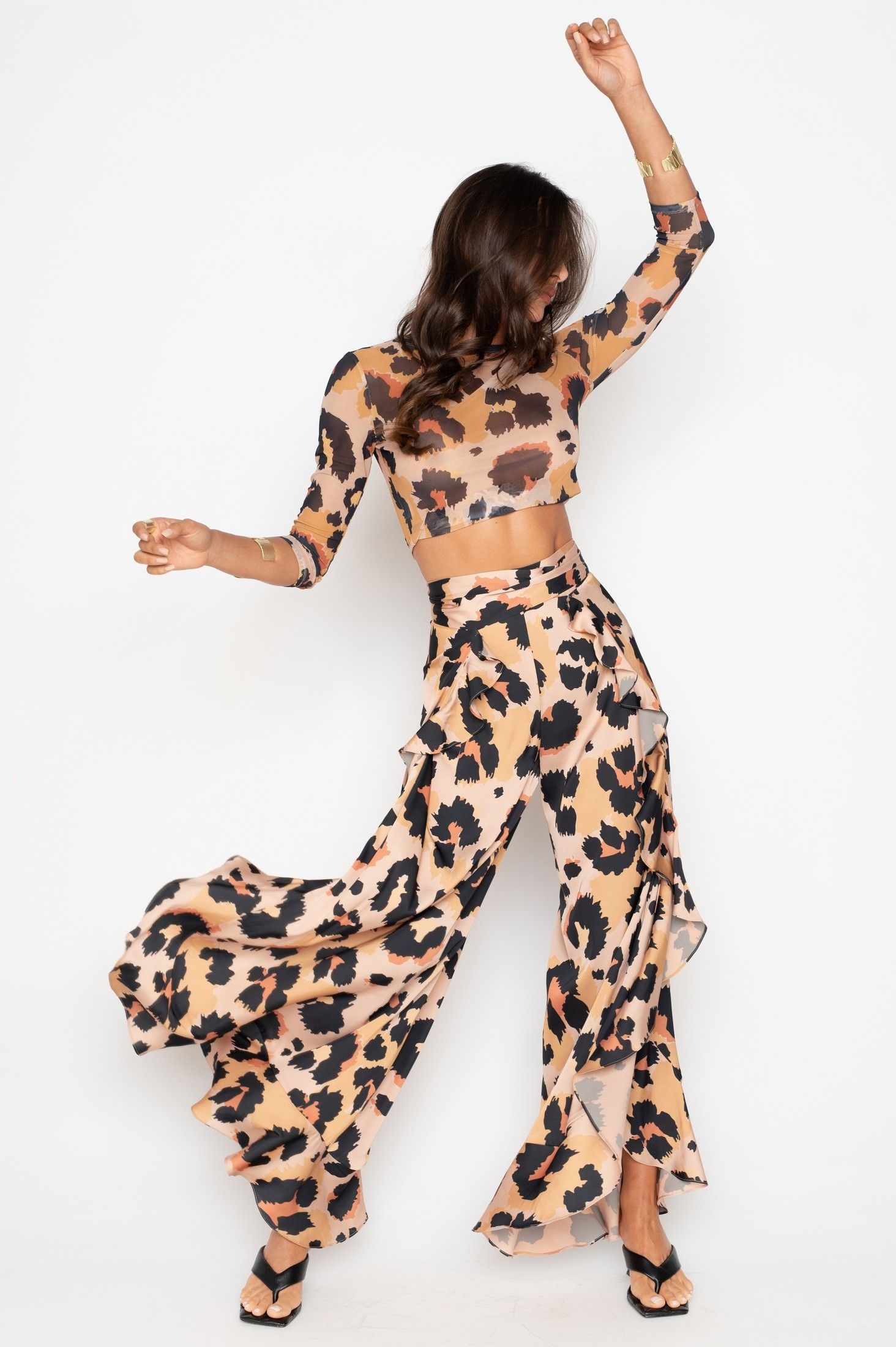 Βeige Leopard | Wrap Trousers ' - ' ΠΑΝΤΕΛΟΝΙΑ