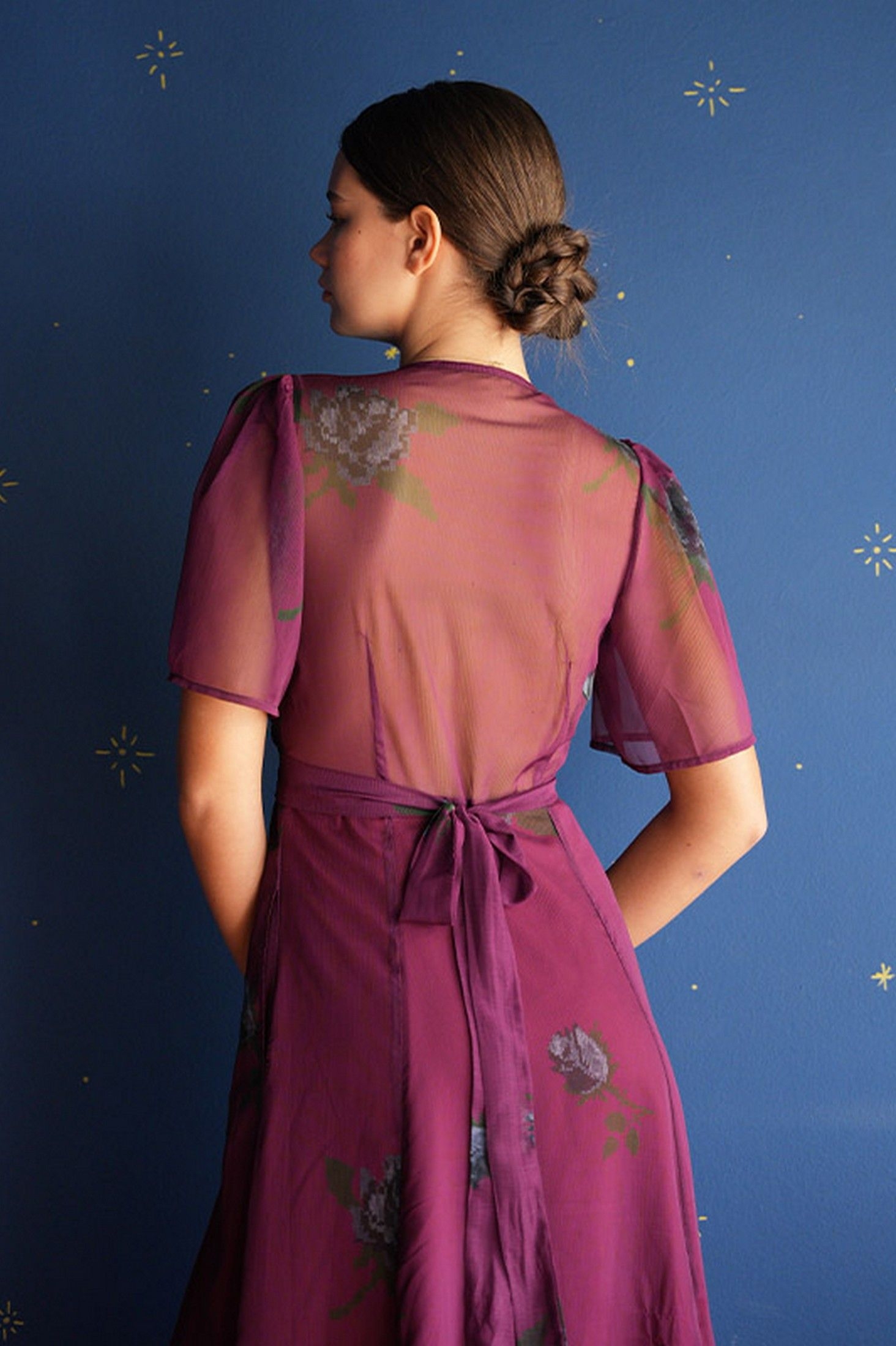 melita dress in bordeaux ' - ' ΦΟΡΕΜΑΤΑ