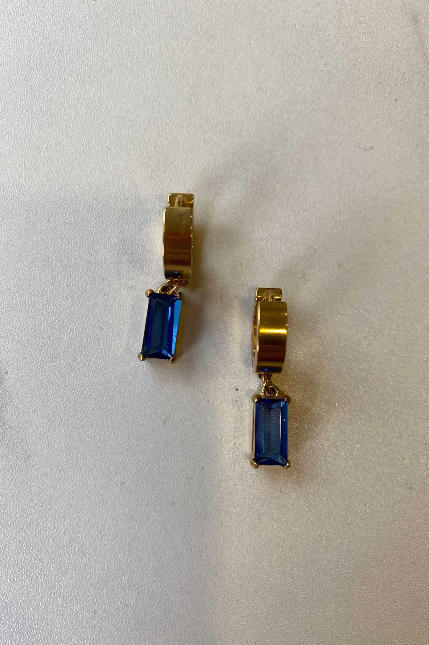 Σκουλαρίκια με μπλε πέτρες 