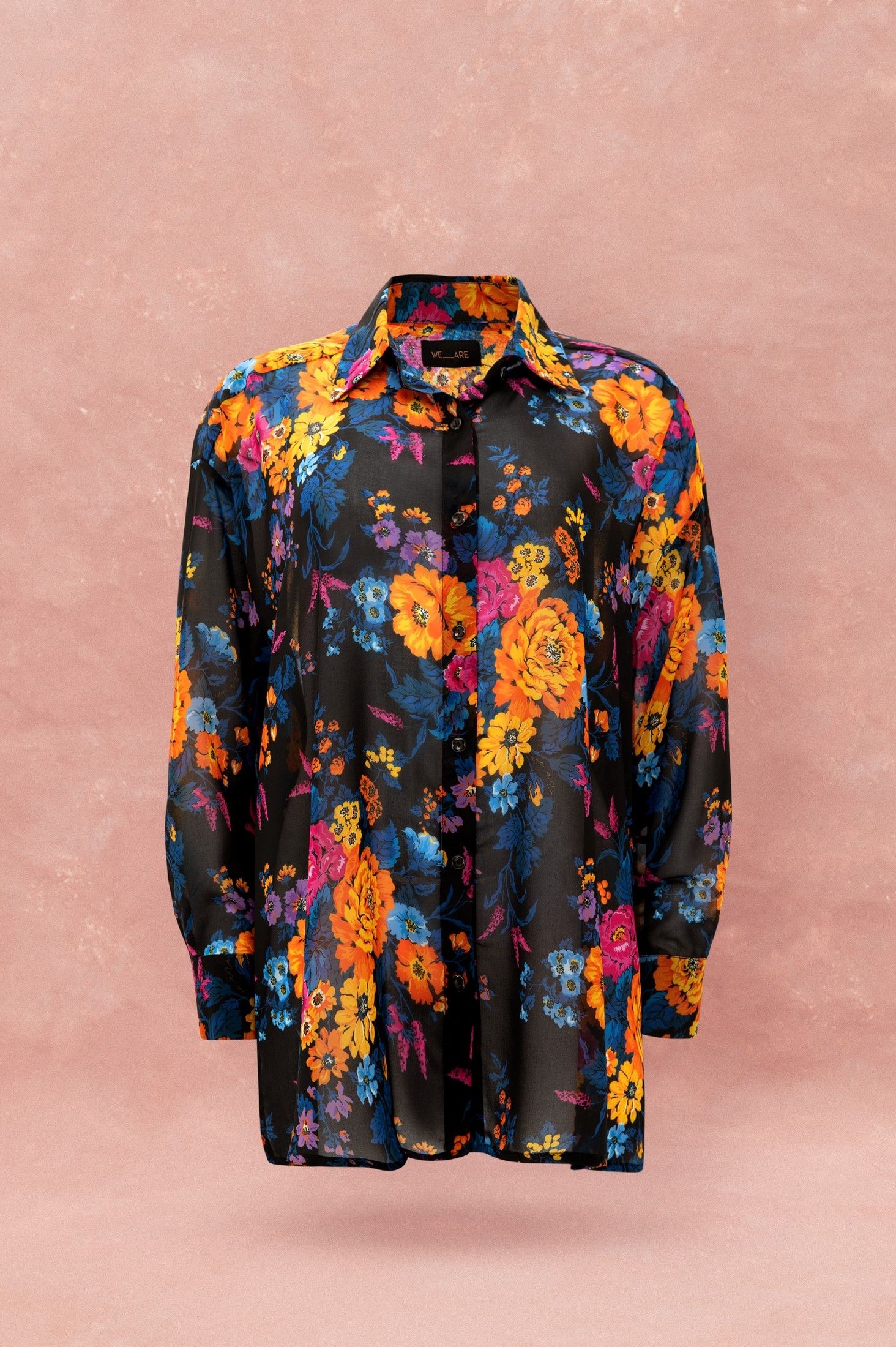 OVERSIZED CHIFFON SHIRT - TAPETSARIA BLACK ' - ' ΤΟΠ